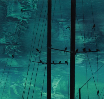 Dawn In the Rigging
15.5 x 16.75
oil on paper on aluminum